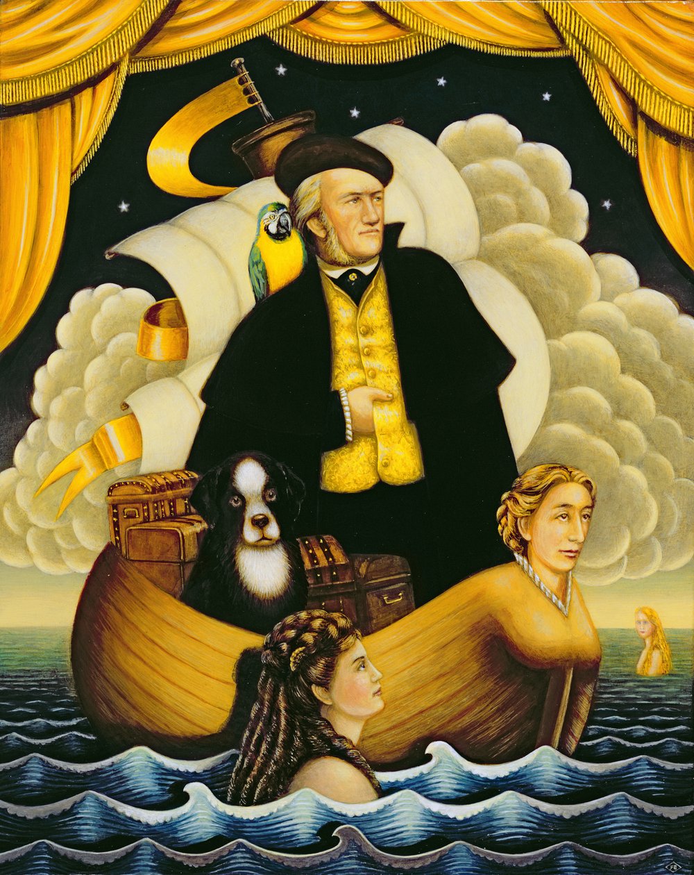 Wagner, Uçan Hollandalı, 2001 (panelde yağ ve tempera) by Frances Broomfield