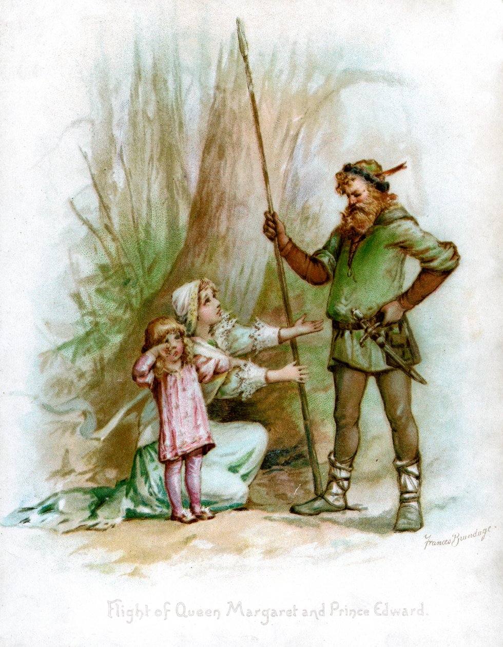 Kraliçe Margaret ve Prens Edward'ın Uçuşu, 1897. by Frances Brundage