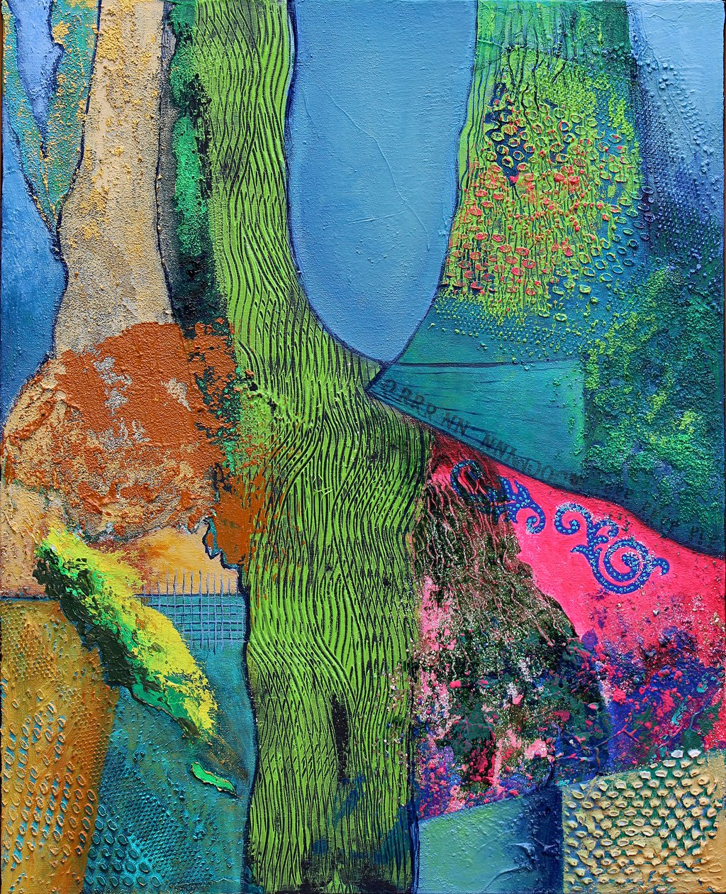 Totem#3, 2012 (tuval üzerine akrilik) by Frances Ferdinands