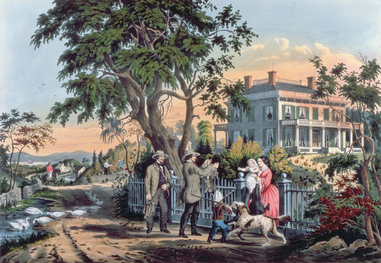 Avdan Sonra, Nathaniel Currier (1813-88) 1855 tarafından oyulmuş by Frances Flora Bond Palmer