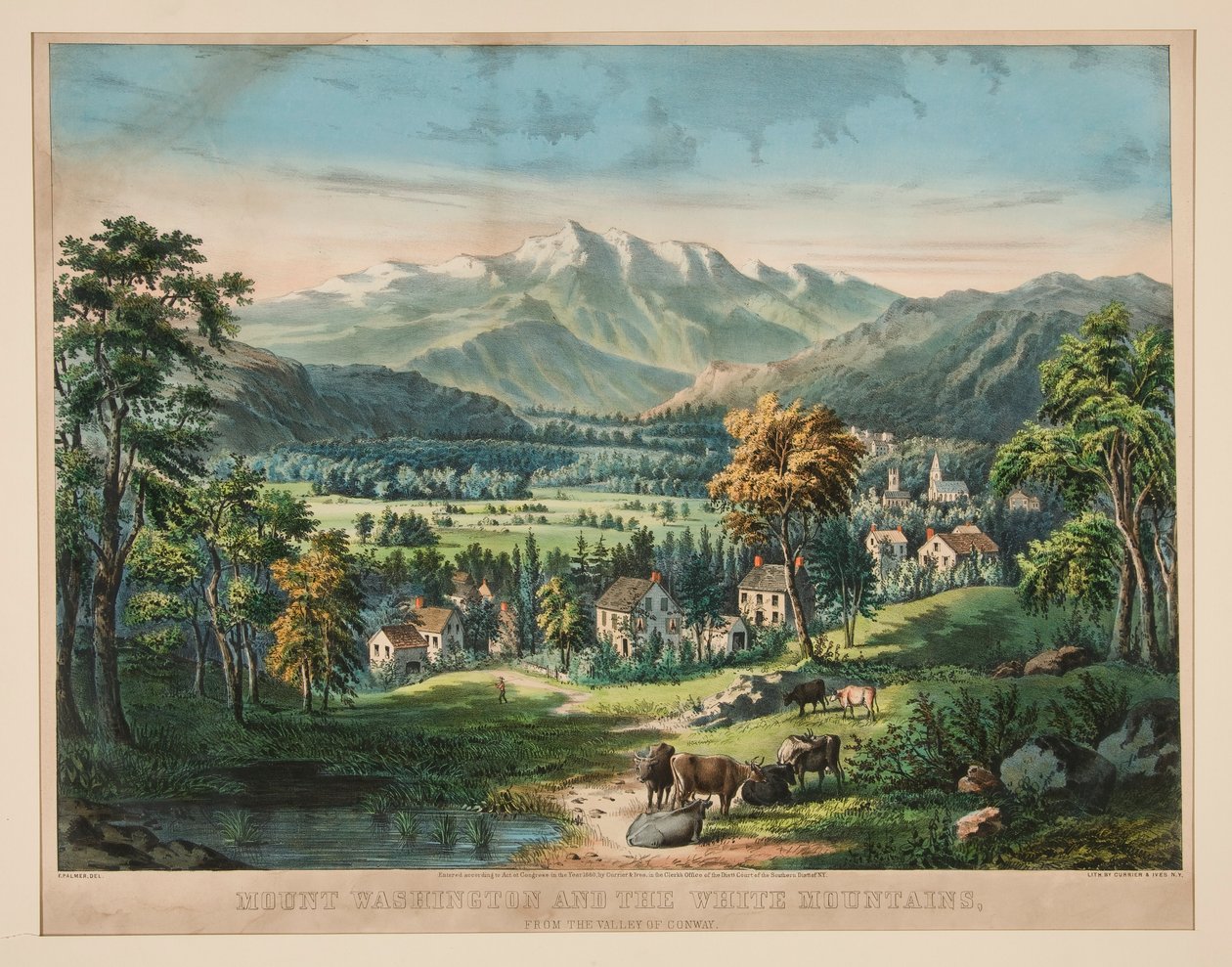 Washington Dağı ve Beyaz Dağlar by Frances Flora Bond Palmer