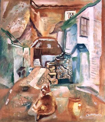 Purbeck Avlusu, Sabah by Frances Hodgkins