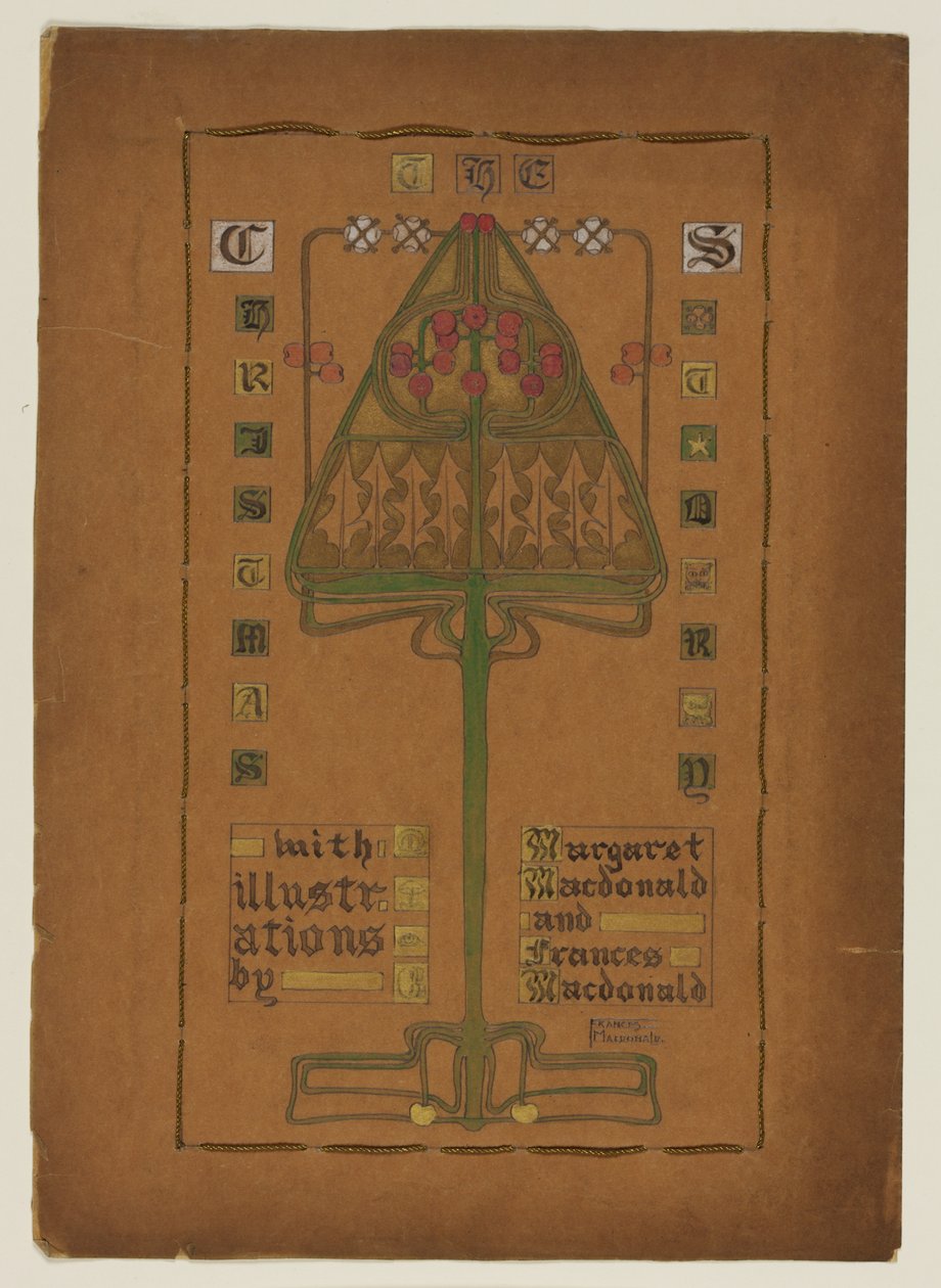 "Noel Hikayesi" için başlık sayfası, 1895-96 by Frances Macdonald