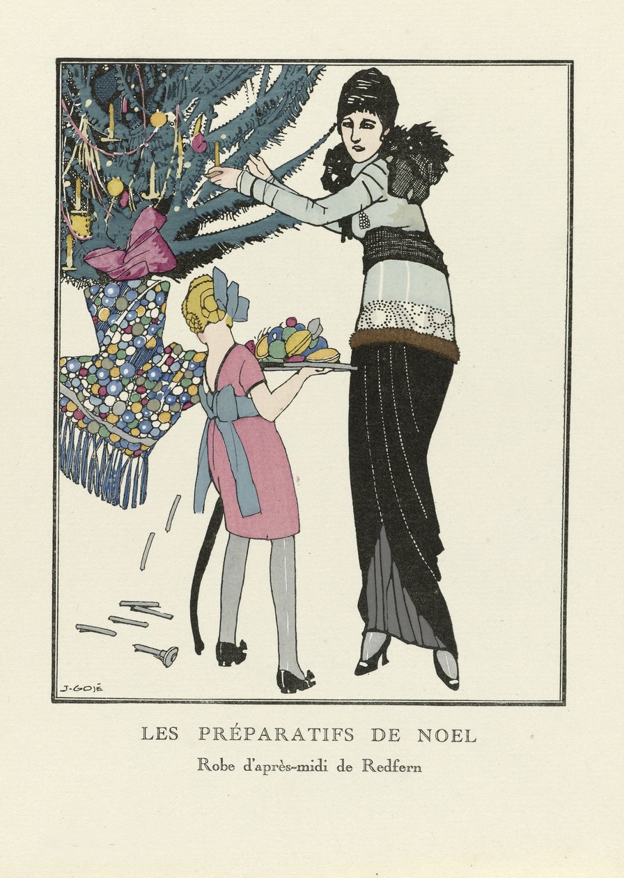 Noel Hazırlıkları, pub. 1914 (kalıp Baskı) by Francesc Xavier Gosé