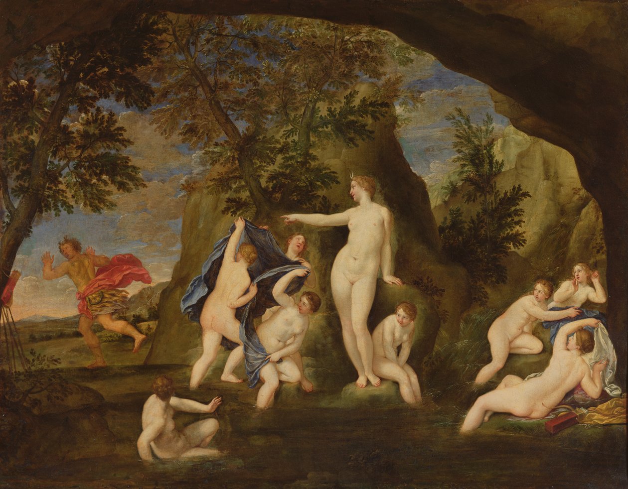 Actaeon metamorphoses into a stag  by Francesco Albani