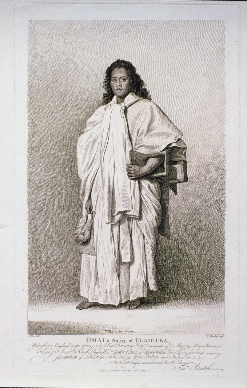 Ulaietea Yerlisi Omai, 1774 by Francesco Bartolozzi