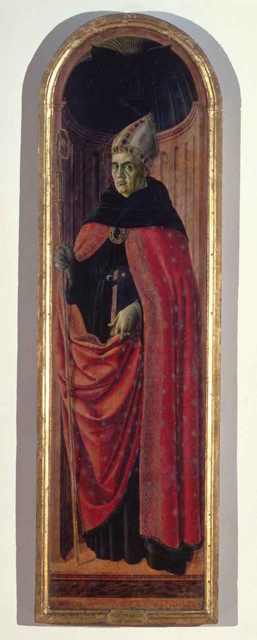 ಸೇಂಟ್ ಆಗಸ್ಟೀನ್ (ಫಲಕದ ಮೇಲೆ ಟೆಂಪೆರಾ)ಟರ್ಕ್ by Francesco Botticini