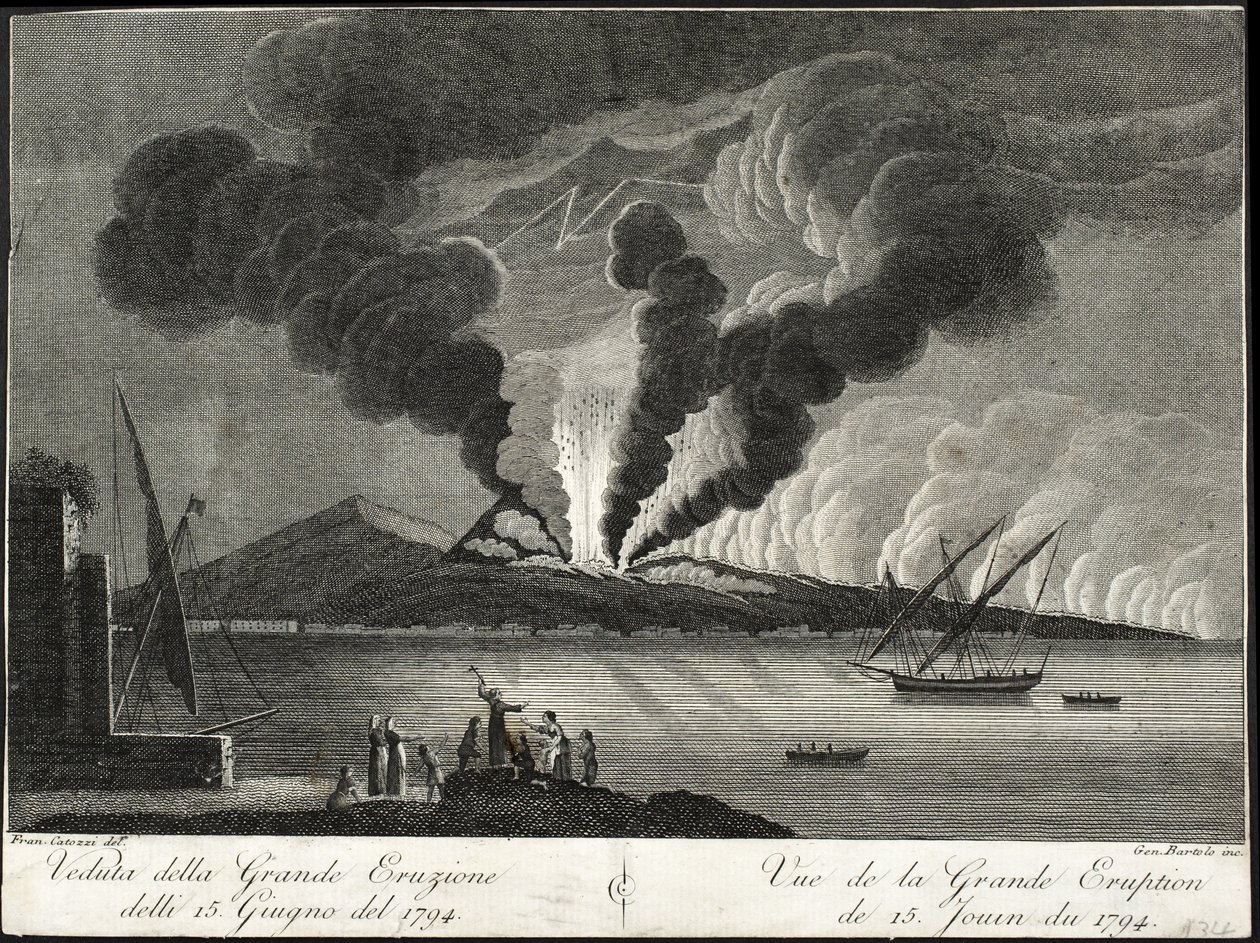 Büyük patlamanın görünümü, 15 Haziran 1794 by Francesco Catozzi