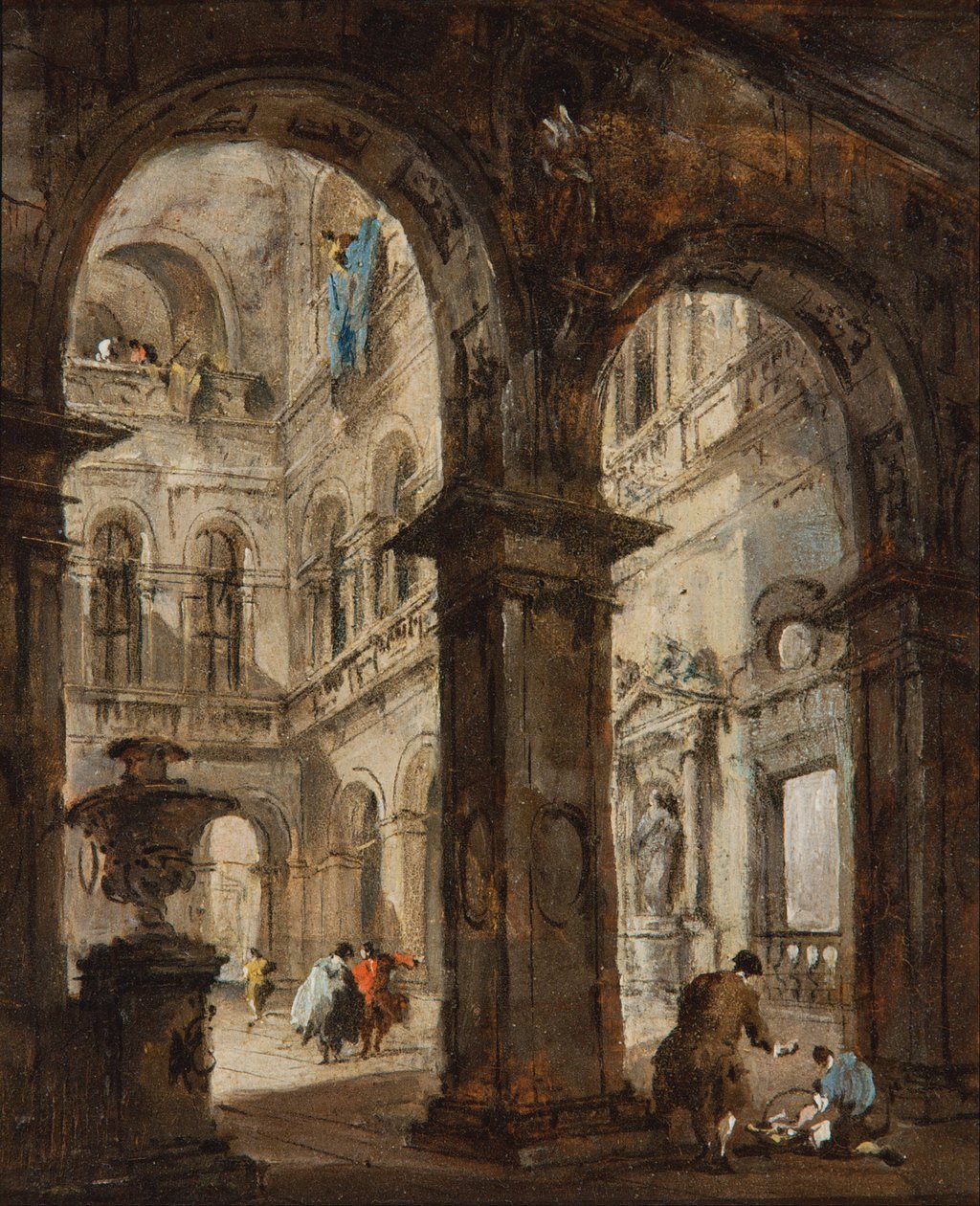 Mimari bir capriccio by Francesco Guardi