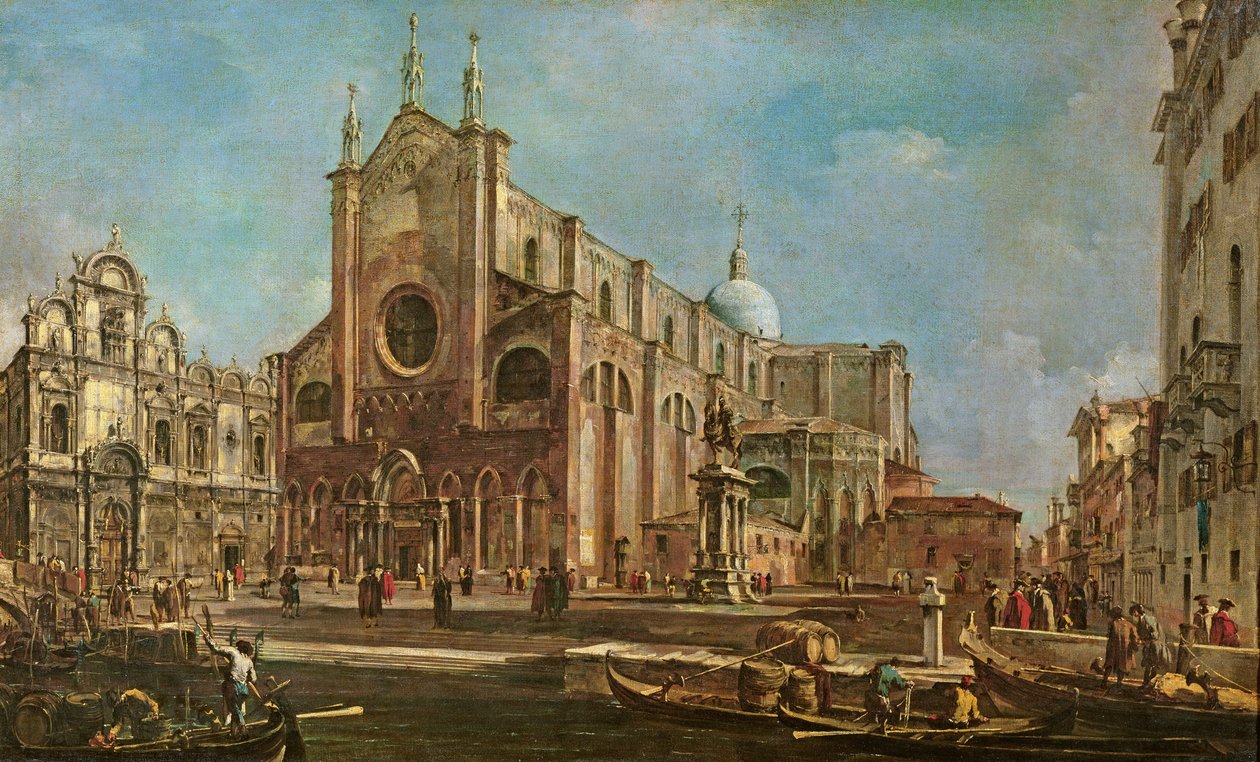 Campo dei Santi Giovanni e Paolo and the Scuola Grande di San Marco, Venice  by Francesco Guardi