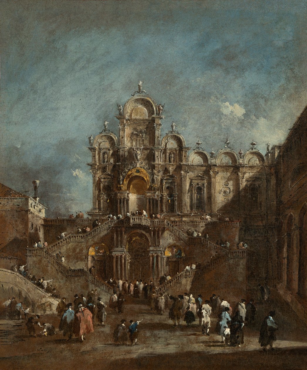 Temporary Tribune in the Campo San Zanipolo, Venice, c.1782  by Francesco Guardi