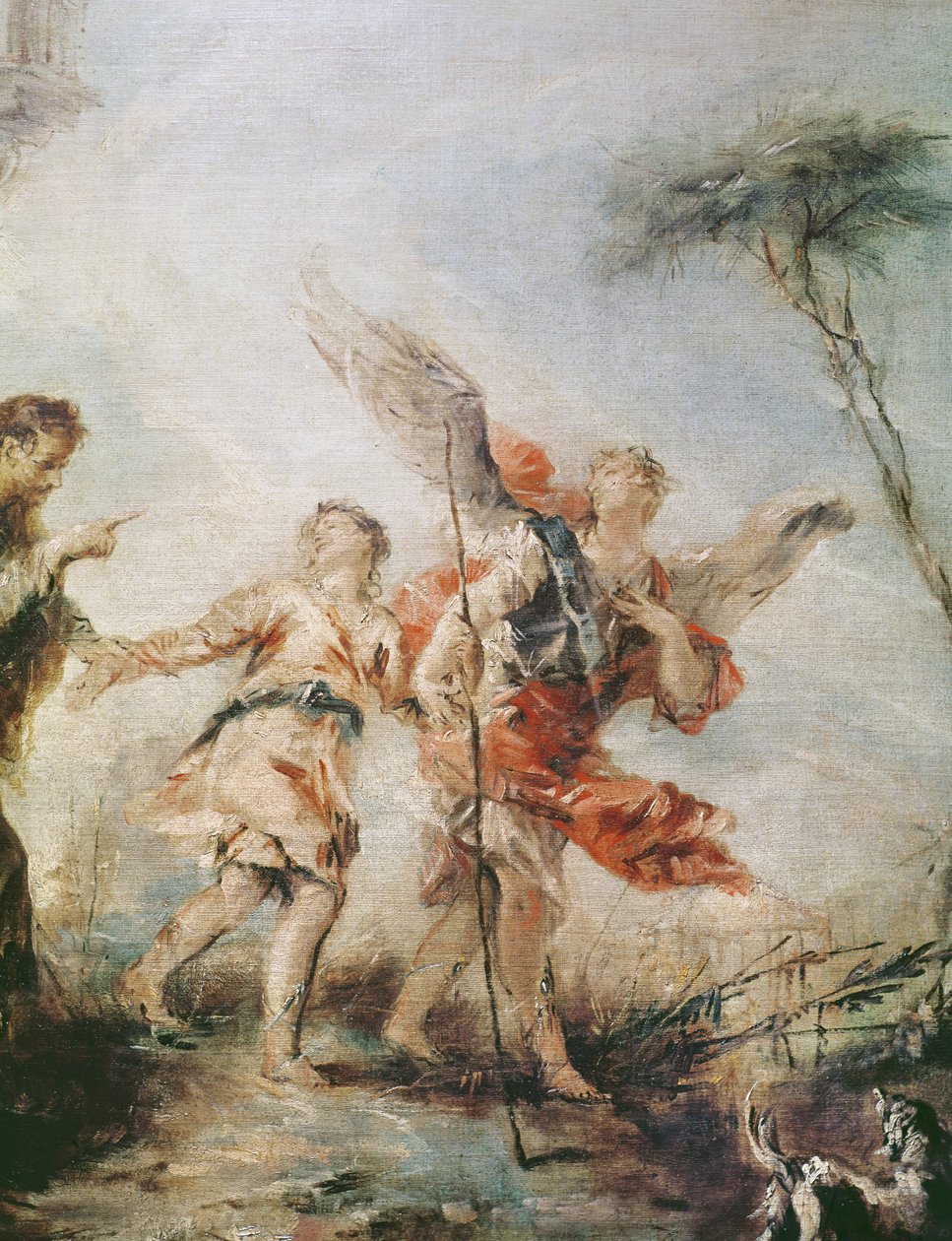 Tobias ve Meleğin Ayrılışı, Tobias ve Meleğin detayı, 1752 by Francesco Guardi