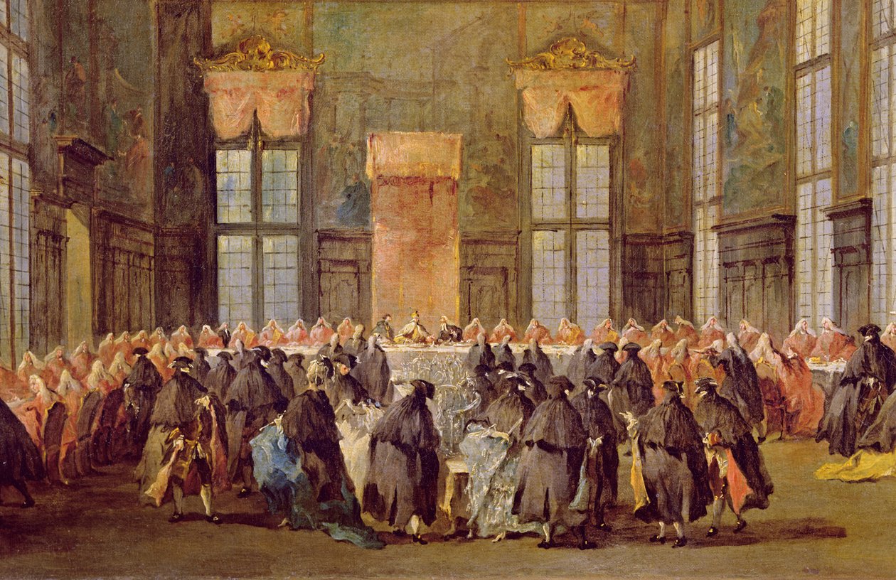 The Doge at the Feast for the Opening of the Carnival of Venice  by Francesco Guardi