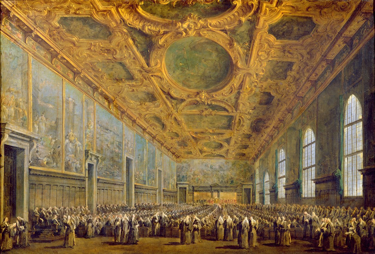 The Doge of Venice Thanking the Council, after 1775  by Francesco Guardi