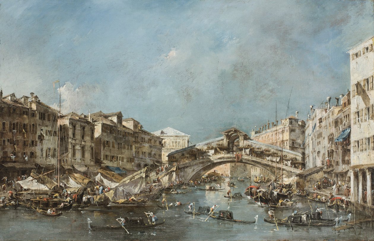 Rialto Köprüsü, c.1775 by Francesco Guardi