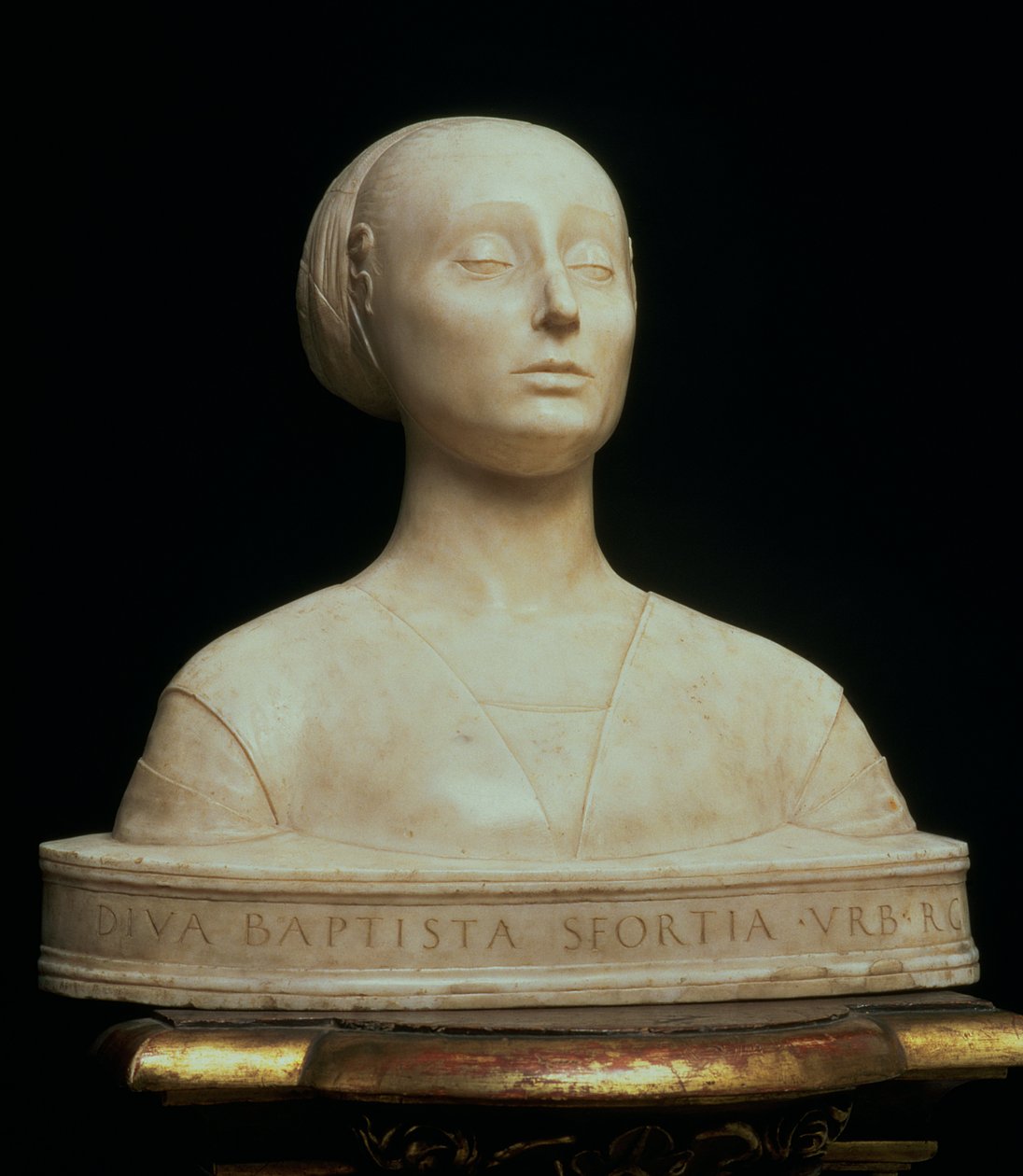Battista Sforza, Urbino Düşesi büstü, c.1473 (mermer) by Francesco Laurana