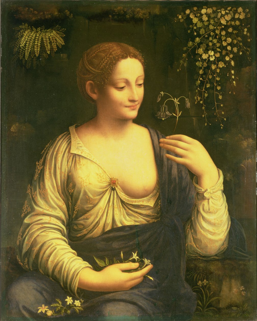 Flora, c.1520 (panelden aktarılmış tuval üzerine yağlıboya) by Francesco Melzi