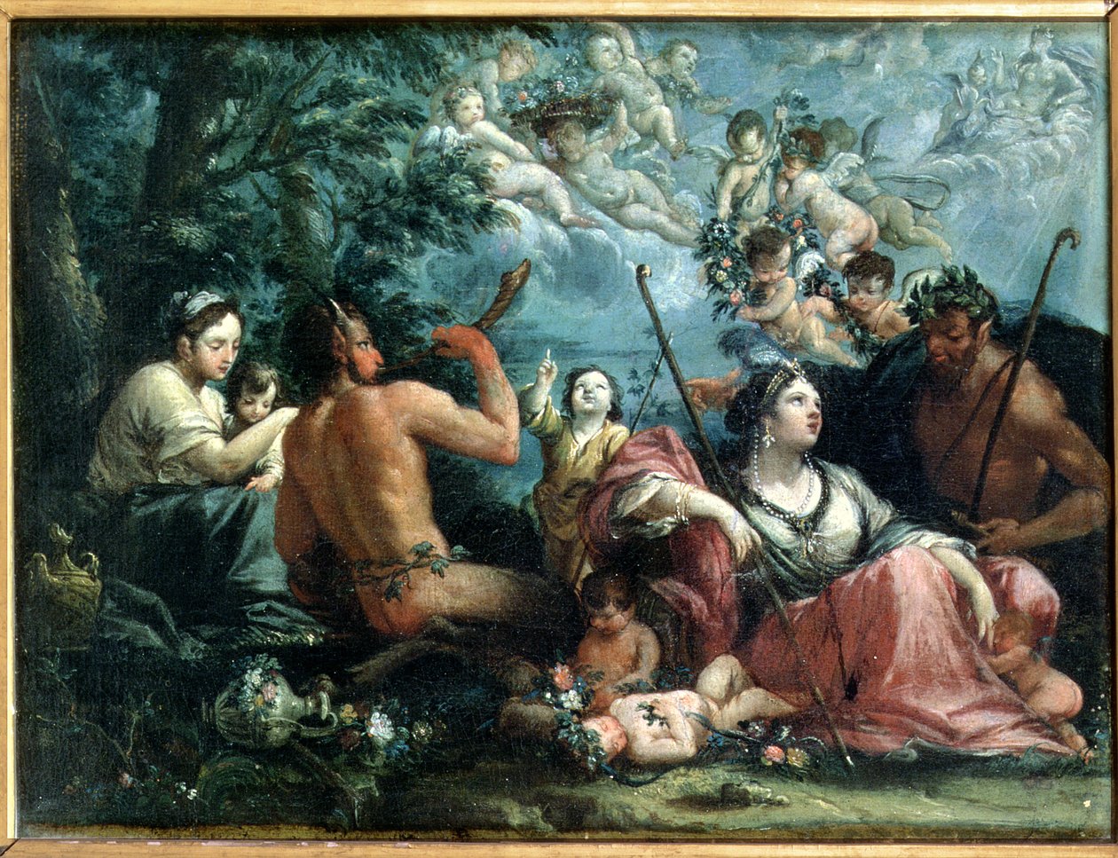 Periler, Satirler ve Putti by Francesco Monti