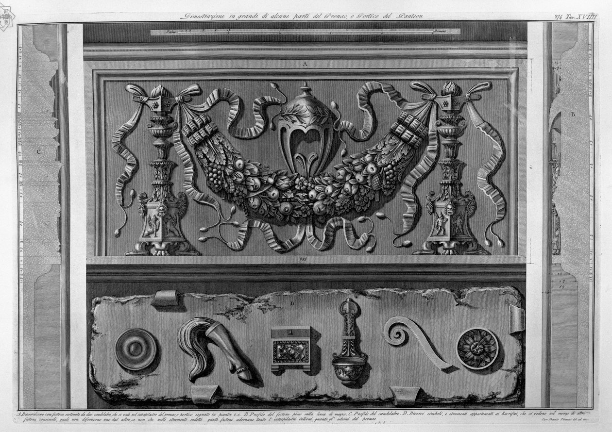 Panteon, tav. XIX by Francesco Piranesi