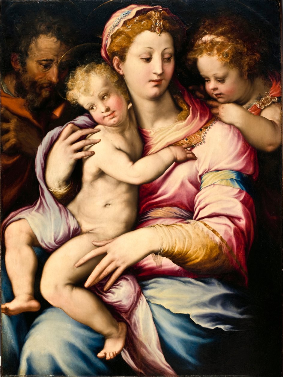 Vaftizci Yahya ile Kutsal Aile by Francesco de Rossi Salviati Cecchino