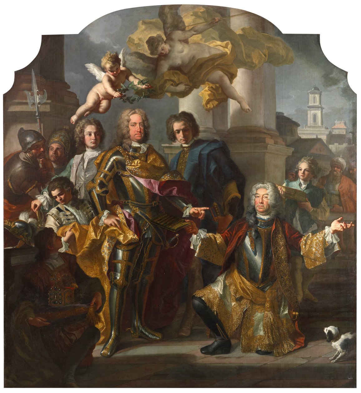 İmparator Charles VI ve Gundacker, Kont Althann by Francesco Solimena