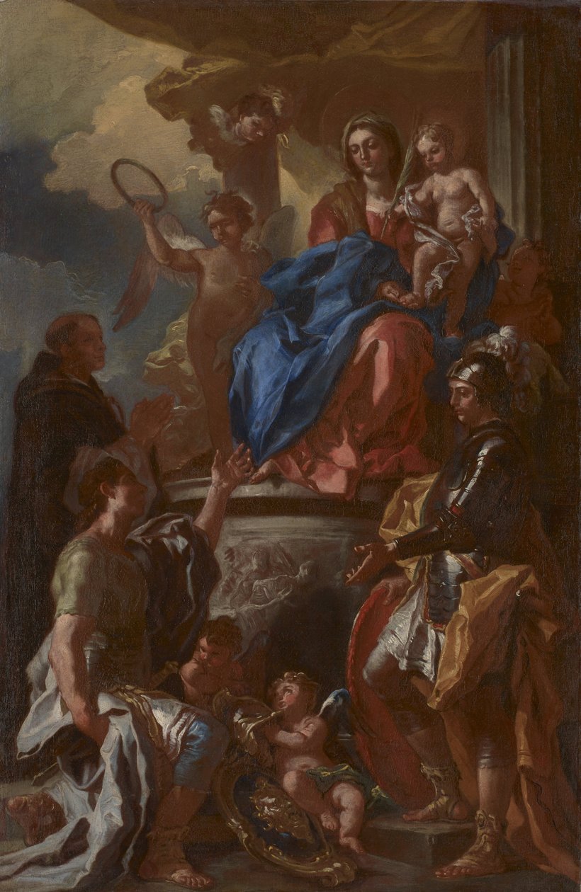 Útsýni yfir Villa Falconieri by Francesco Solimena