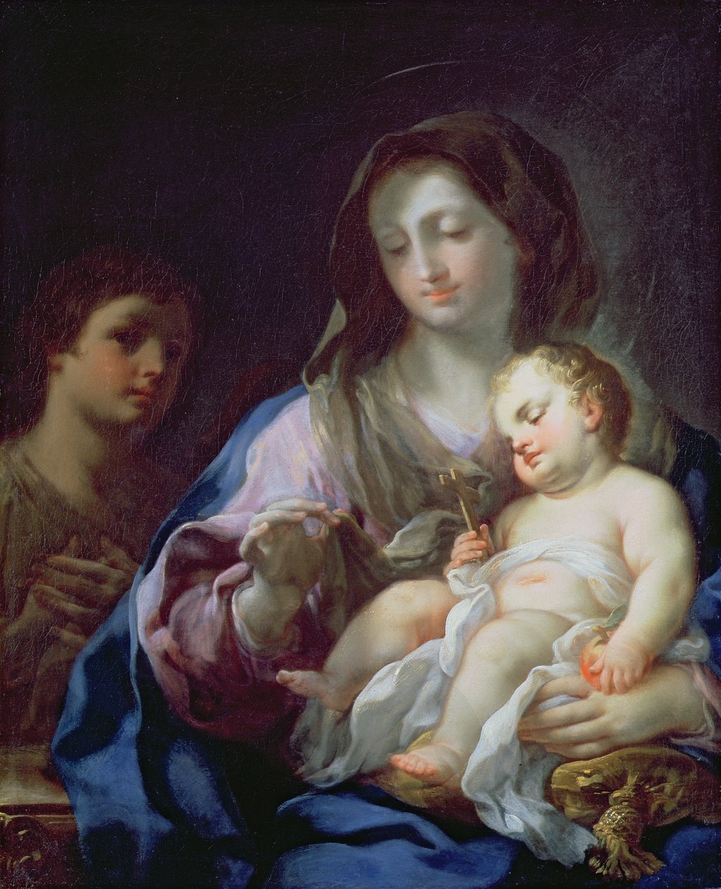 Vaftizci Yahya ile Madonna ve Çocuk by Francesco Trevisani
