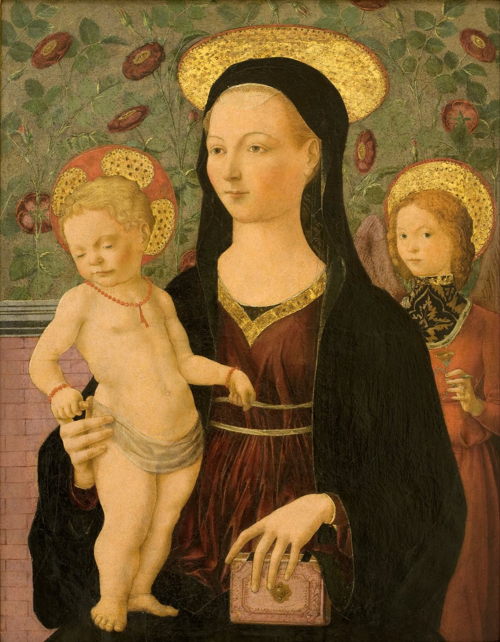 Bir Melek ile Bakire ve Çocuk by Francesco del Cossa