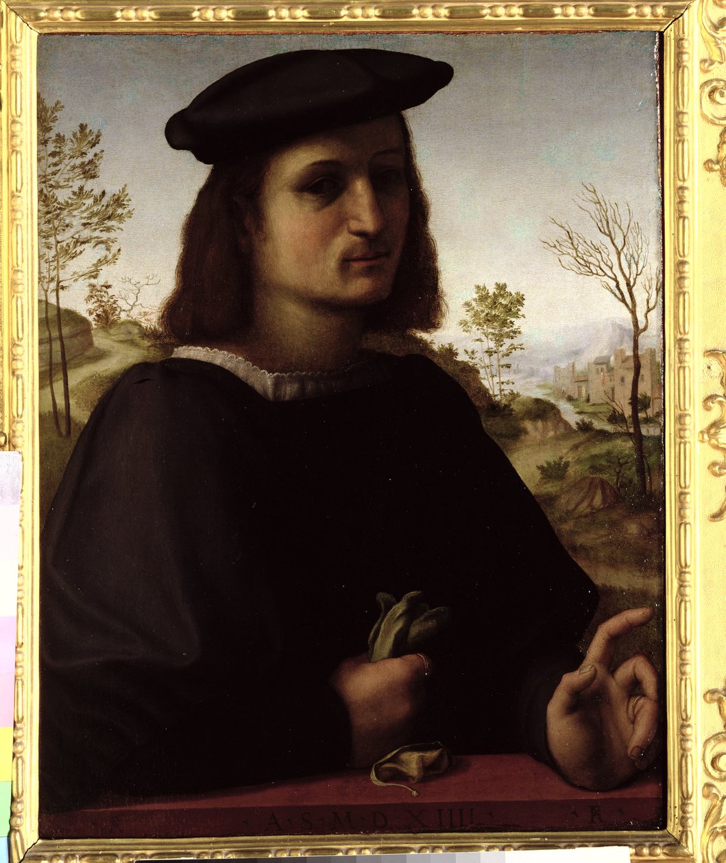 Eldivenli Bir Genç Portresi, 1514 by Francesco di Cristofano Franciabigio