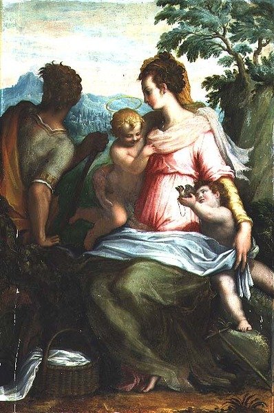 Vaftizci Yahya ile Madonna ve Çocuk by Francesco Morandini