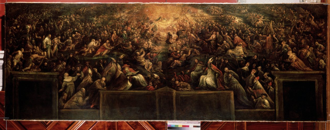 ""Le Paradis"" (La Resistance des Justes) (Doğruların Dirilişi (Cennet)) Francesco Bassano (Francesco da Ponte) (1549-1592) 1582-1585 Dim. 127x351 cm Ermitaj Müzesi, Sankt Petersburg (Saint PETERSBOURG) ) by Francesco Bassano