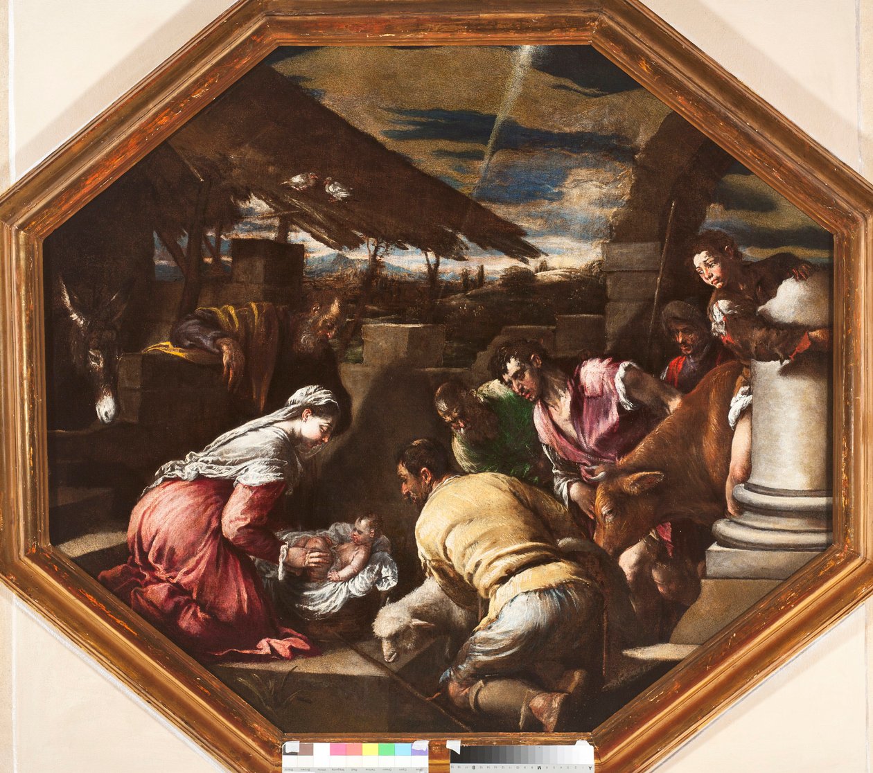 Çobanların hayranlığı Resim Francesco da Ponte dit Francesco Bassano (1549-1592) Genes, Musei di Strada Nuova by Francesco Bassano