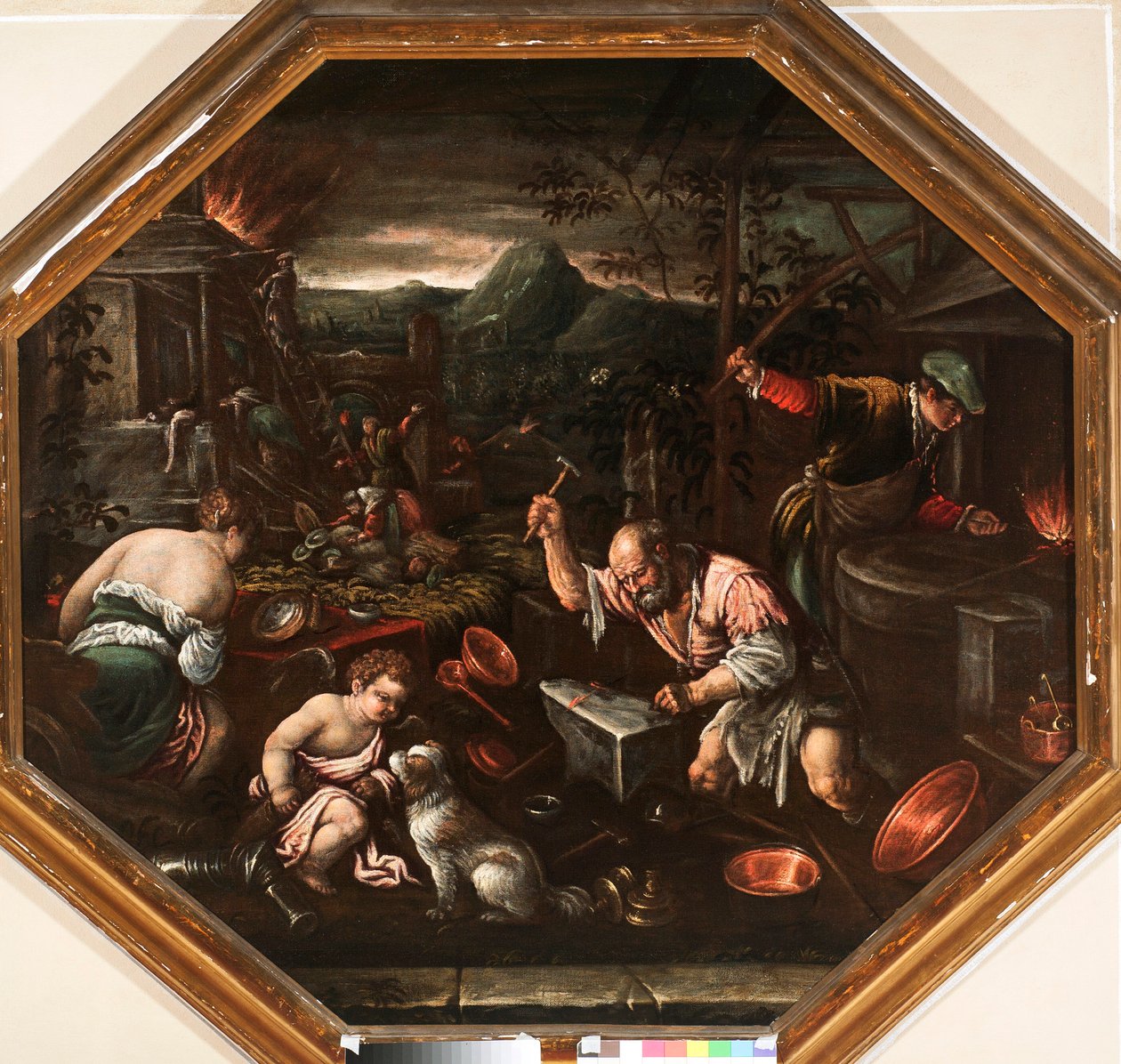 Ateş alegorisi Boyama Francesco da Ponte dit Francesco Bassano (1549-1592) Genes, Strada Nuova Müzeleri by Francesco Bassano