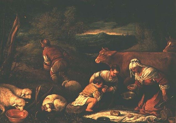 pastoral sahne by Francesco Bassano
