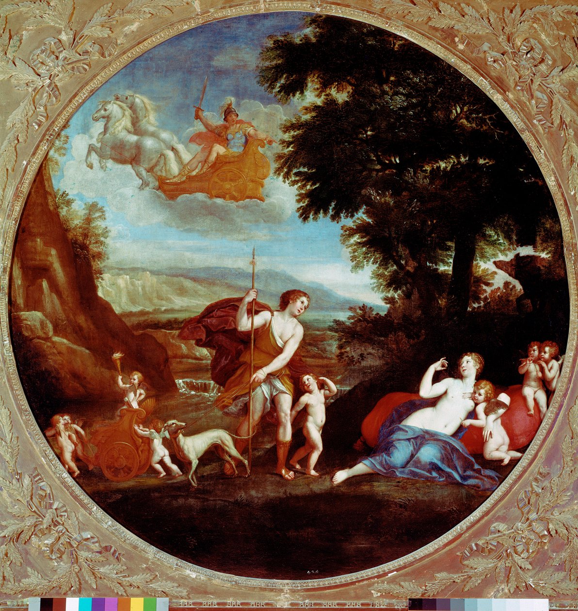 Francesco Albani (1578-1660) tarafından Venüs ve Adonis Tablosu Arnavut 17. yüzyıl Roma, Galleria Borghese söyledi by Francesco Albani