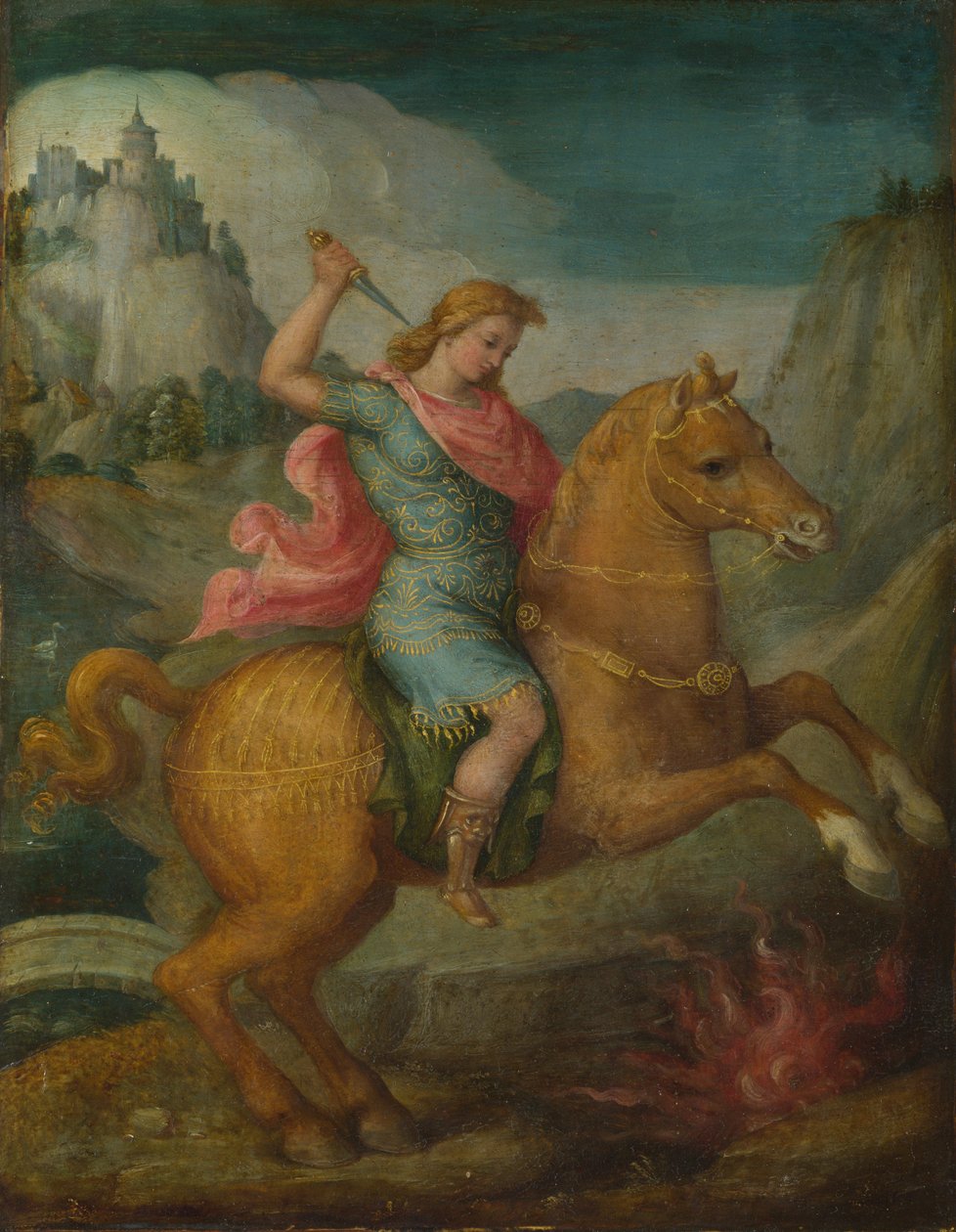 Marcus Curtius, yaklaşık 1525 by Francesco Ubertini Bacchiacca