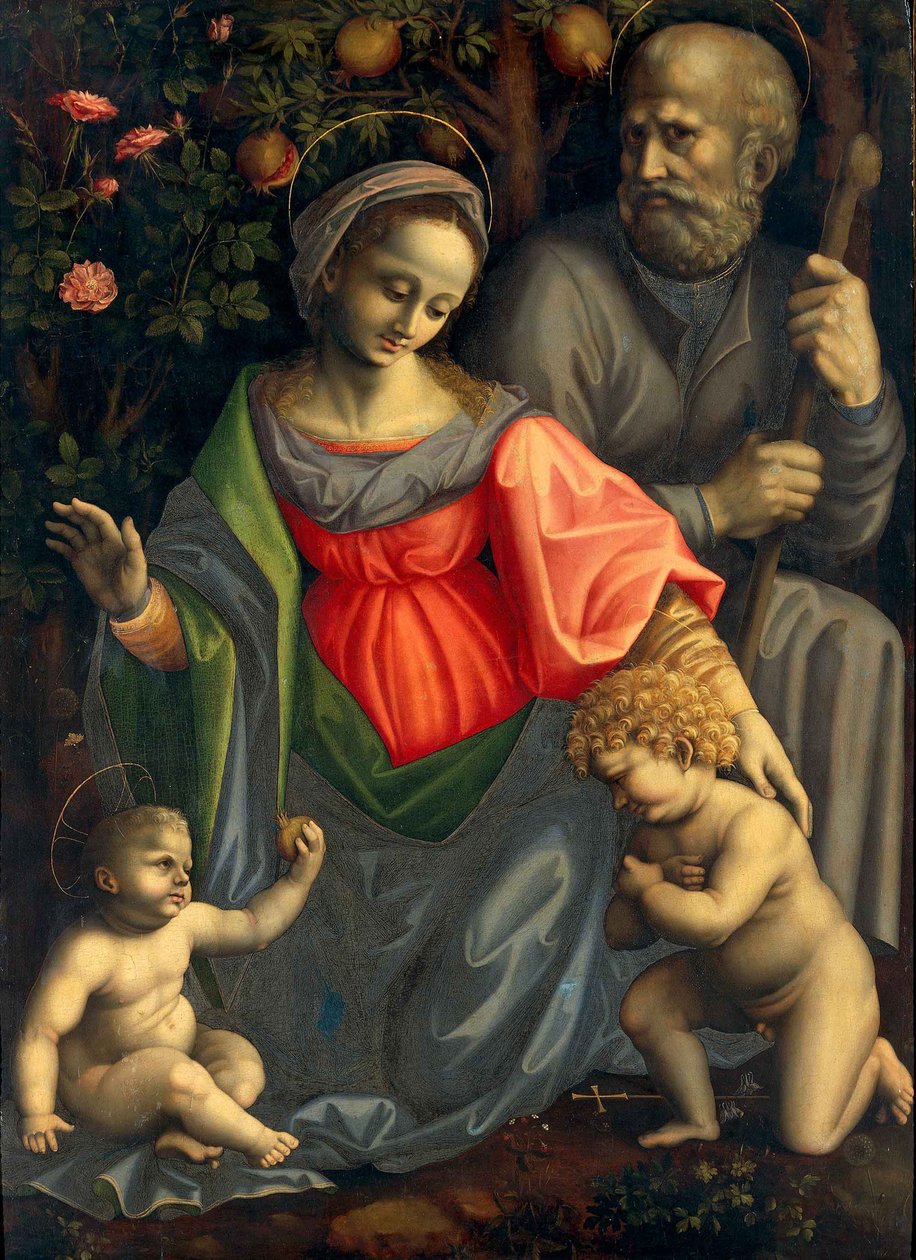 Vaftizci Yahya ile Kutsal Aile, yaklaşık 1535-1540. by Francesco Bacchiacca