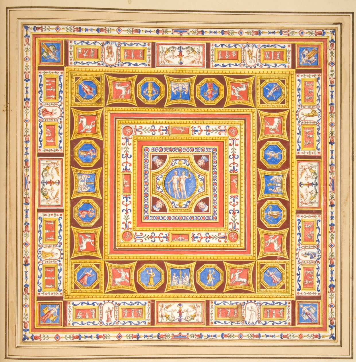 Holkham II. 23, Ashby II Albümünden bir folyo (kağıt üzerinde wc) by Francesco Bartoli