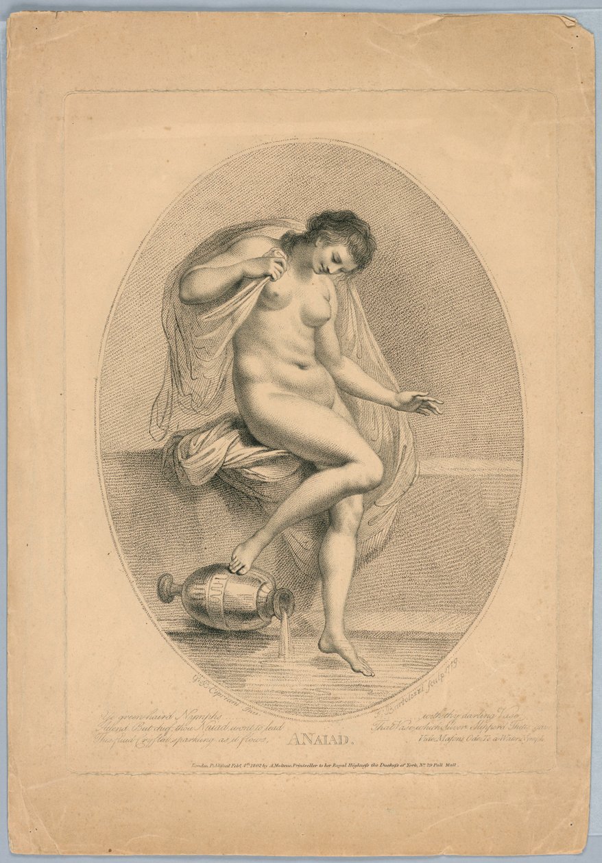 Naiad (Banyoya Giren Kadın) by Francesco Bartolozzi