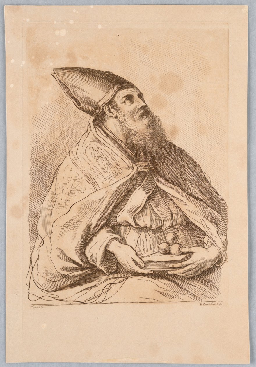 Kitaplı Papa by Francesco Bartolozzi