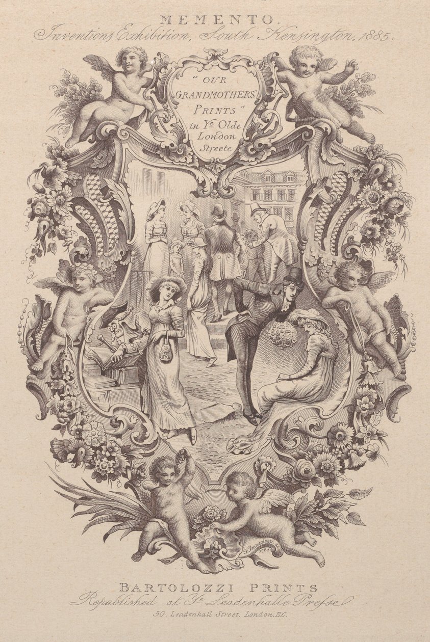 Memento, Buluş Sergisi, South Kensington, 1885, ca. 1885. by Francesco Bartolozzi