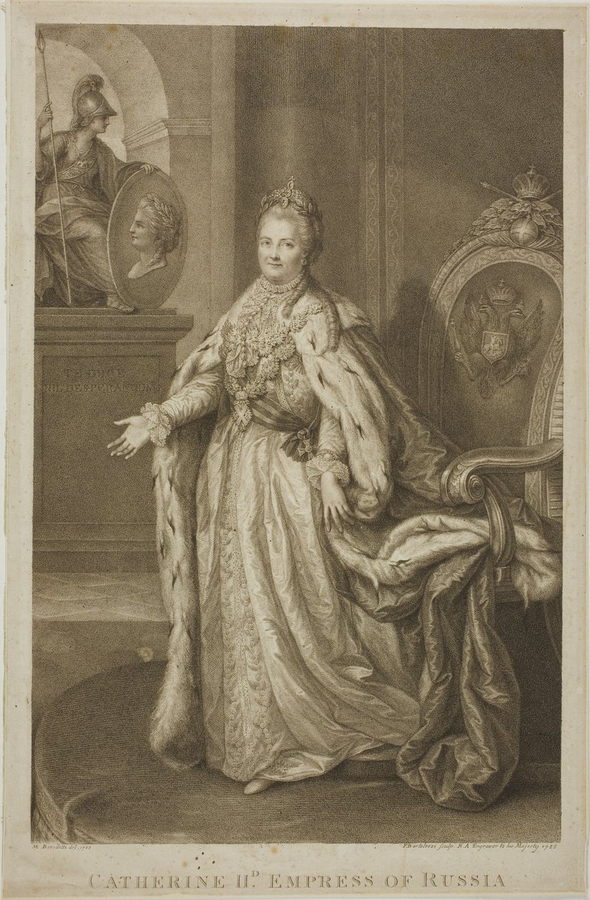 Catherine II, Rusya İmparatoriçesi by Francesco Bartolozzi