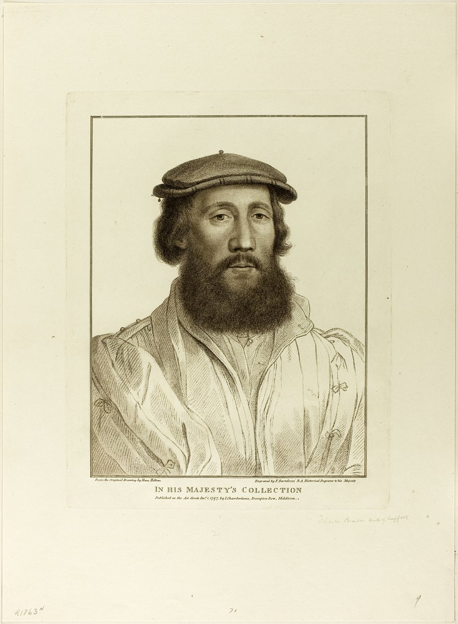 Charles Brandon, Suffolk Dükü by Francesco Bartolozzi