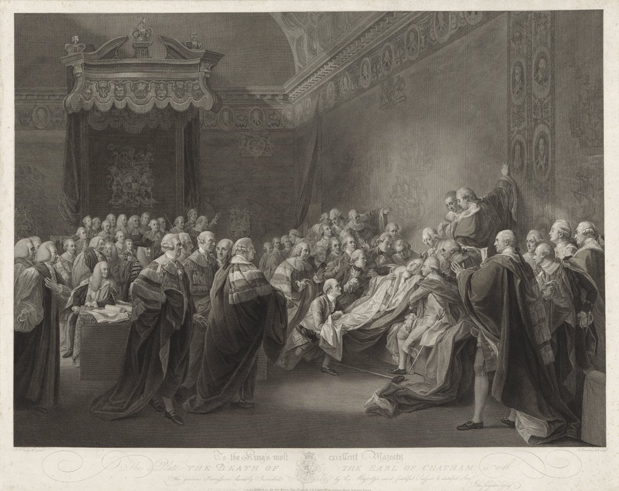 Dood van de Graaf van Chatham Chatham Kontunun Ölümü (nesnedeki başlık) by Francesco Bartolozzi