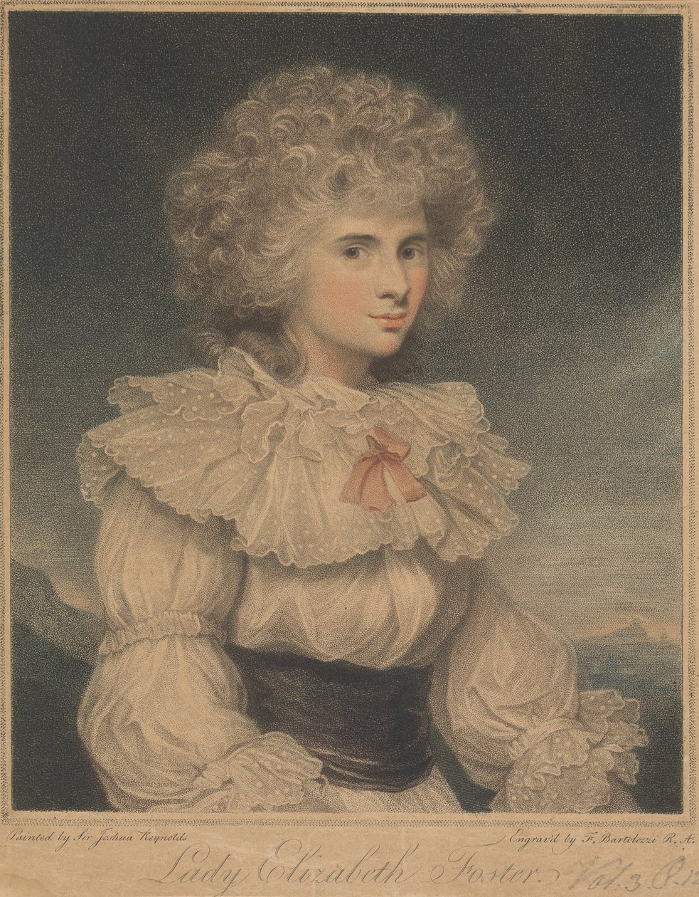 Leydi Elizabeth Cavendish (kızlık soyadı Hervey), Devonshire Düşesi by Francesco Bartolozzi