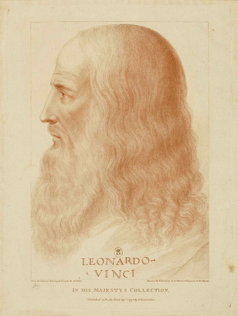 Leonardo da Vinci, 1795. by Francesco Bartolozzi