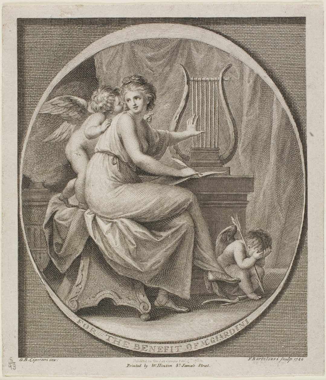 M. Gardini Yararına Bilet by Francesco Bartolozzi
