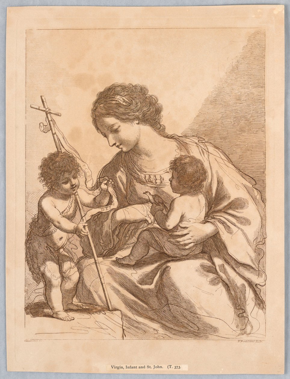 Bakire, Bebek ve Aziz John by Francesco Bartolozzi