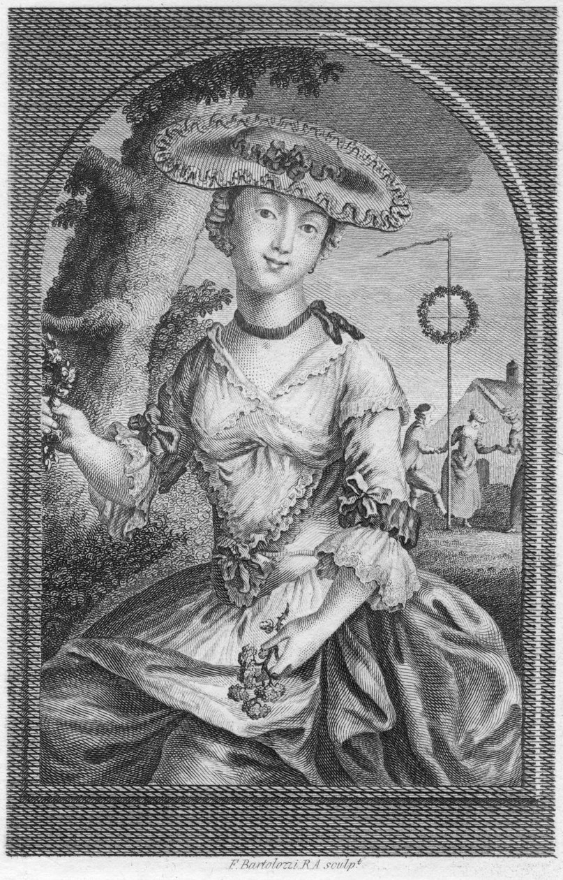 Genç kadın, c1740-1810. by Francesco Bartolozzi