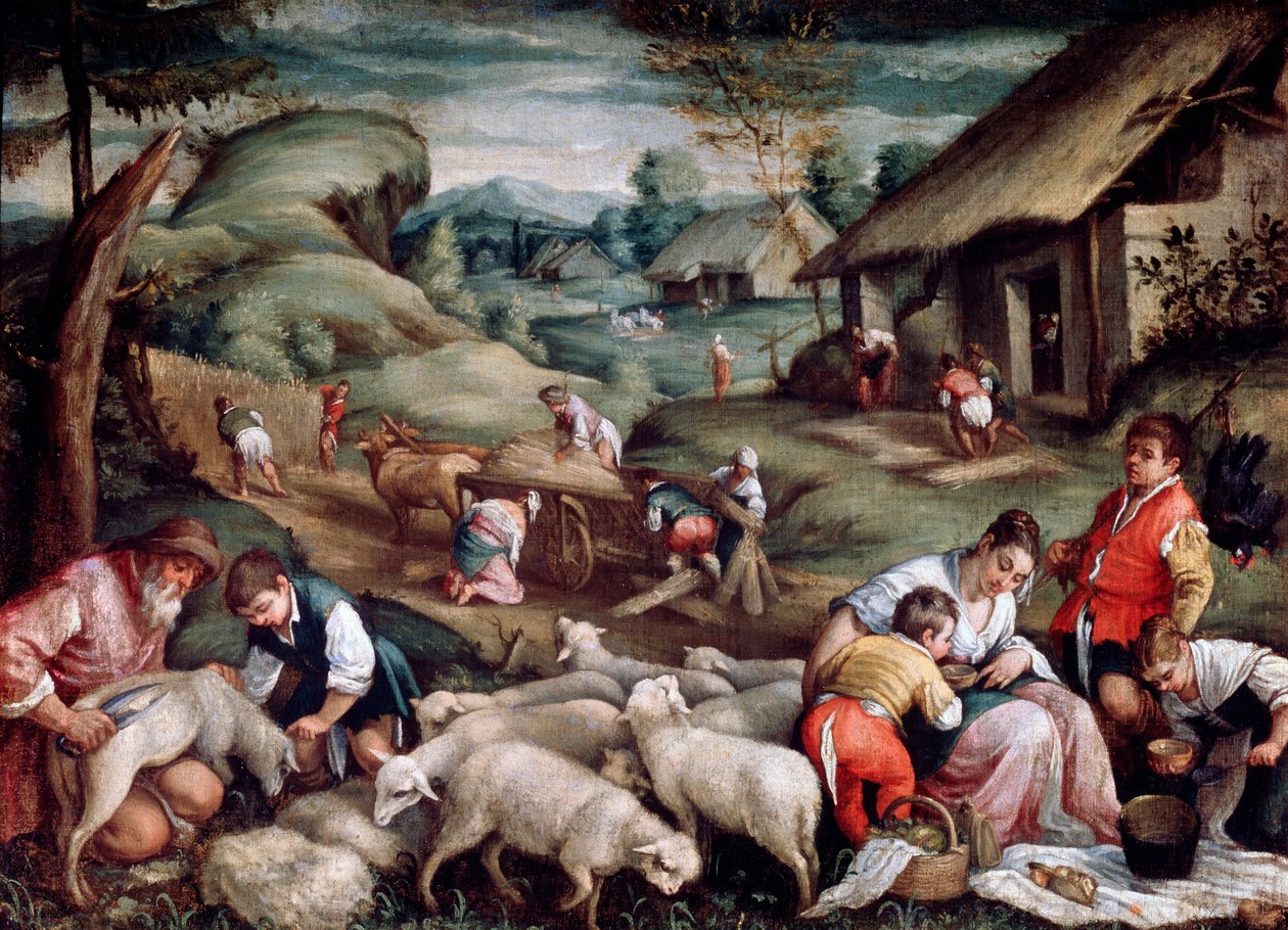 Yaz. Koyun Kırkma, c1570-c1580 by Francesco Bassano the Younger